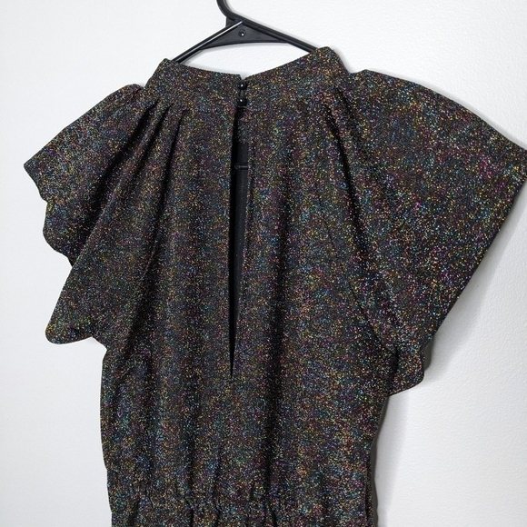Nine West black colorful sparkle jumpsuit XS - Picture 2 of 10